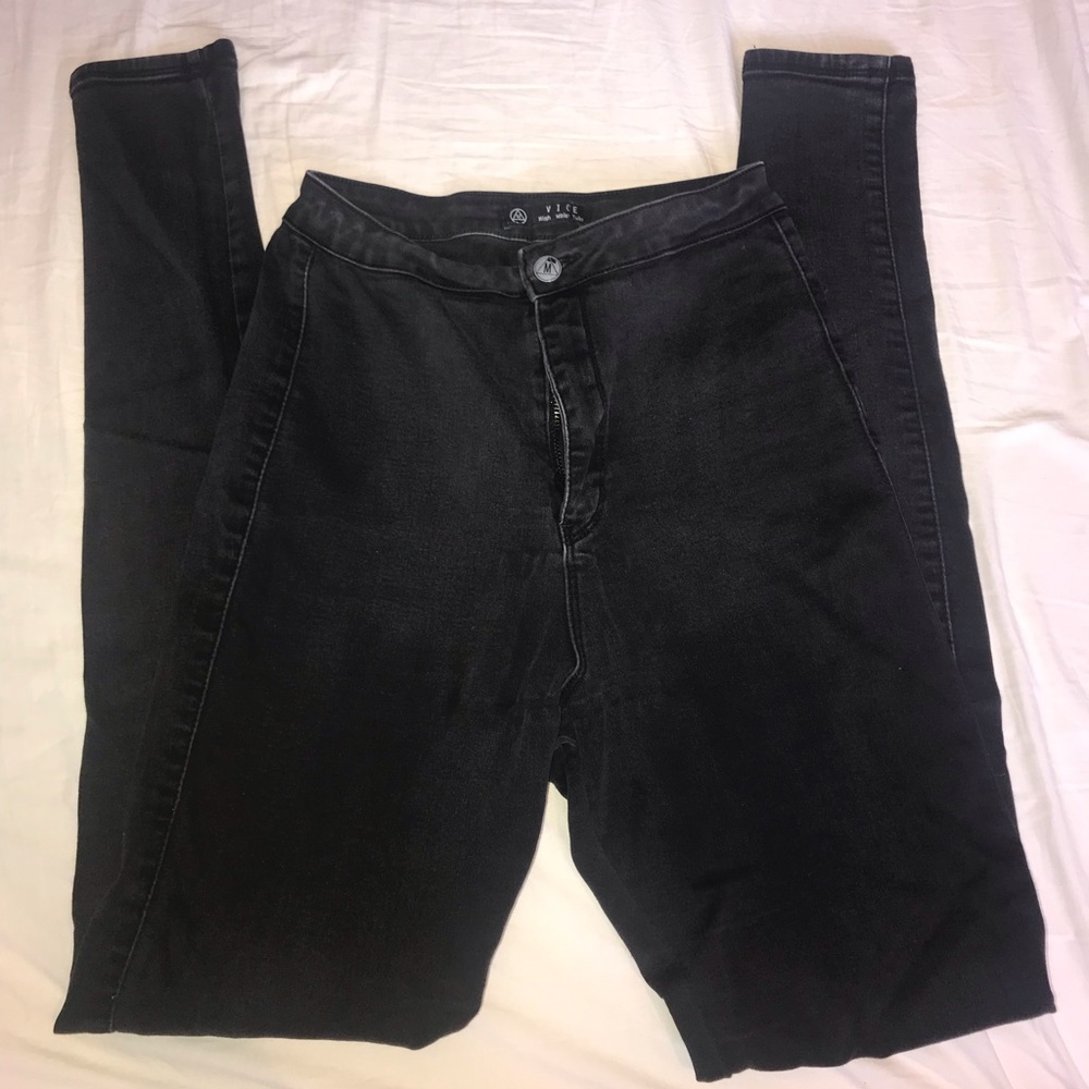 MISSGUIDED BLACK HIGH WAISTED SKINNY JEAN